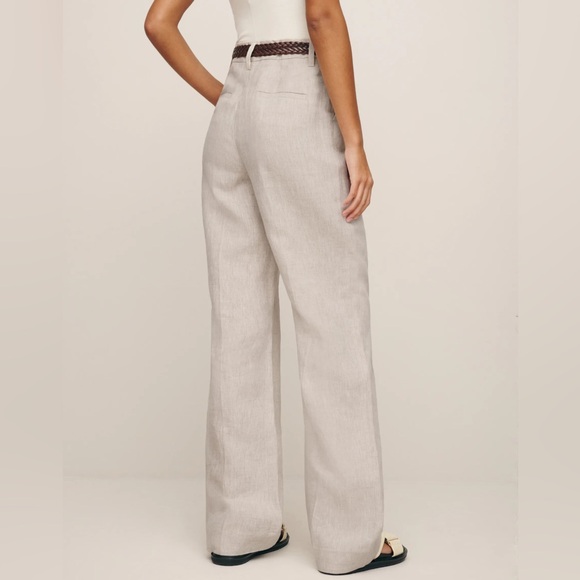 REFORMATION Alex Mid Rise Linen Pant - Picture 3 of 9